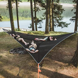 Hamaca Triangular Al Aire Libre, Hamaca Portátil para Varias Personas de 3 Puntos, Tienda de Campaña Air Sky de La Casa Del árbol Cómoda Cubierta de J en oferta