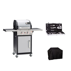 Barbacoa A La Parrilla con Gas,Quemador BBQ Parrilla De Gas Propano,con Estantes Laterales Plegables,Parrilla De Barbacoa De Jardín De Patio,para Acam precio