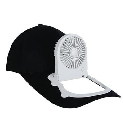 N/A Sombrero de verano para exteriores con ventilador de refrigeración de 3 velocidades, ajustable, USB, recargable, mini ventilador eléctrico portáti