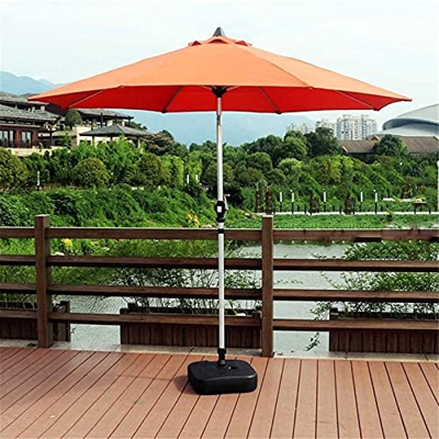 Patio Offset Umbrella Parasols Garden Outdoor 2.7m Garden Portable Mobile Balcony Beach Umbrella Sun Shade with Tilt Mechanism for Holiday and Commerc