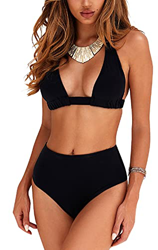 UMIPUBO Bikini de Mujer Conjunto de 2 Piezas de Cuello Halter Traje de Baño Bañador de Baño Conjunto de Bikini de Playa Cintura Alta Bra Tops y Bragui precio