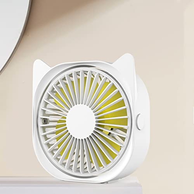 Ventilador De Escritorio Usb, Mini Ventilador Personal PortáTil Con Fuerte Flujo De Aire, Funcionamiento Silencioso, Ventilador PortáTil Con Cabeza Aj