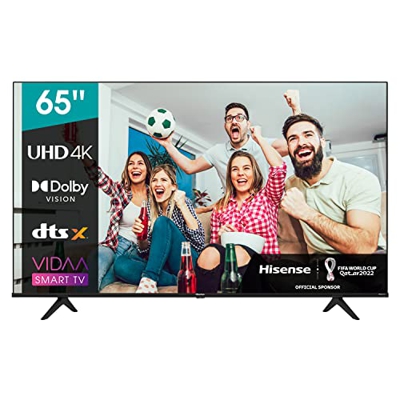 Hisense 65A6EG (65 Pulgadas) 2022 Series - Smart TV 4K UHD con Dolby Vision HDR, DTS Virtual X, Freeview Play, Alexa Built-in, Bluetooth (Nuevo 2022),