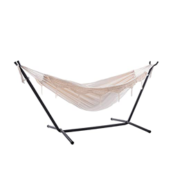 JYCCH Hamaca de algodón Doble Hamaca portátil con Soporte Hamaca con Soporte Columpio de jardín para Adultos Cama de Hamaca Ajustable Hamaca de algodó precio