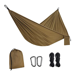VULDO 270x140m Hammock Garden Patio Maderas Doble Colgante Swing Swing Shid Travel Hammock portátil Multifuncional (Color : Camel, Size : 1) características