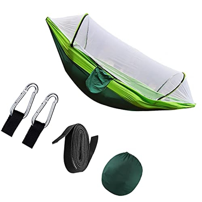 LIUSU Hamaca portátil para 2 Personas, mosquitera, Ultraligera, Transpirable, Hamaca para Acampar, Hamaca Doble, Capacidad de Carga de 200kg