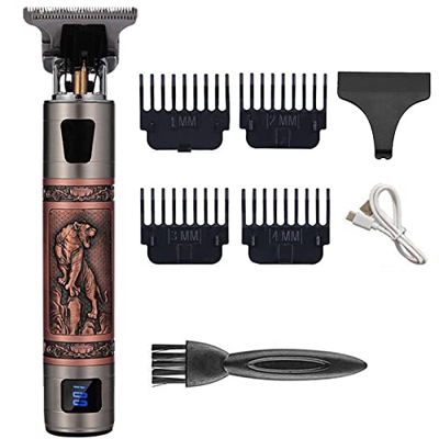 Cortapelos para hombres, juego profesional de peluquero inalámbrico, kit de aseo recargable por USB, kit de corte de pelo eléctrico, kit de corte de p