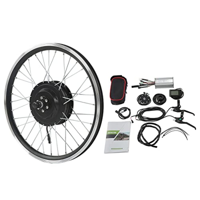 Pilipane Kit de Motor de Bicicleta eléctrica, Rueda Delantera 36V 500W Motor de Cubo Kit de conversión de Bicicleta eléctrica Motor de Engranaje sin e