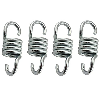 4pcs Hammock Chair Hanging Porch Swing Spring Heavy Duty Stainless Steel Hammock Swing Dual Swivel Hooks