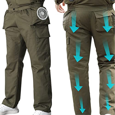 Pantalones De Ventilador Ropa De Aire Acondicionado Mujer/Hombre Ventilador Inteligente Refrigeración Carga USB Soldadura Refrigeración Ropa Al Aire L