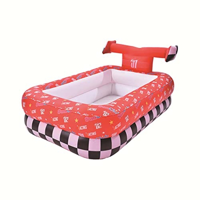Bueuwe Piscina Inflable Rectangular para niños y Adultos, Forma de Carrera de 130 cm x 86 cm x 56 cm, Piscina de salón Familiar de Verano,130cm x 86cm