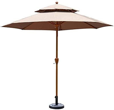Patio Offset Umbrella Outdoor Garden Parasols Parasols with Umbrella Base 9ft / 2.7m Garden Umbrella with Crank Handle Sun Shade Waterproof Protection