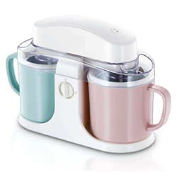 HUIKDY Máquina para Hacer Helados Y Postres Congelados Máquina para Hacer Helados De Doble Barril Máquina para Hacer Helados Completamente Automática  precio