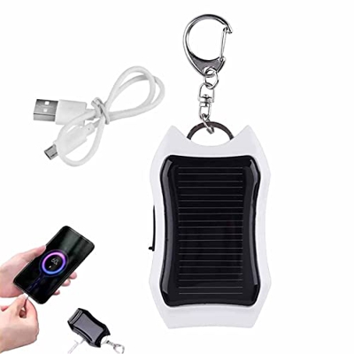 LUBOOT Solar Charger Keychain 1200mAH, Portable Charger, Phone Charger, Mini Keychain Power Bank Power Bank with LED Torch