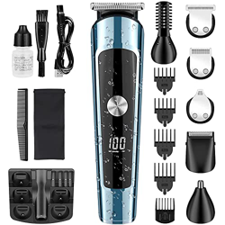TINSOI Cortadora de barba, cortadora de pelo inalámbrica para hombres, impermeable, bigote, nariz, oreja, corte facial, afeitadora eléctrica todo en 1 características