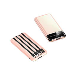 Power Bank 20000mAh Power Bank Cargador Portátil Batería Externa 2 USB LED Power Bank para Móviles y Tablets - Regalo Rosa en oferta