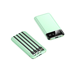 Power Bank 20000mAh Power Bank Cargador Portátil Batería Externa 2 USB LED Power Bank para Móviles y Tablets - Regalo Verde en oferta