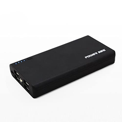 Power Bank Shell con linterna LED, puertos USB, 5 V, 2 A, cargador para teléfonos móviles y tabletas, color negro