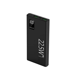 Power Bank 20000 mAh Power Bank de 2 vías de carga rápida pantalla digital batería externa para teléfonos móviles y tabletas, regalo negro características