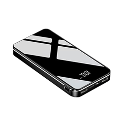 Batería externa de 30000 mAh de carga rápida de dos vías, cargador de pantalla digital HD portátil para teléfonos móviles y tabletas, regalo negro precio