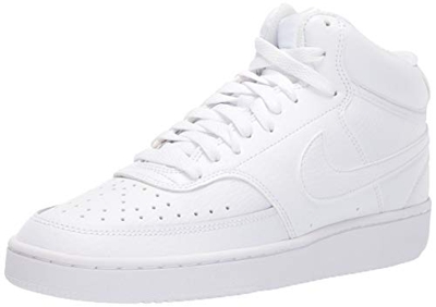 Nike Court Vision Mid, Sneaker Mujer, White/White-White, 41 EU