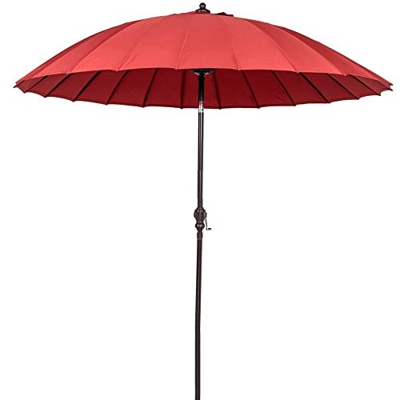 XFAK Shanghai Parasol Sombrilla para Exterior Jardín Terraza Parasol con Manivela & Función De Inclinación Sombrilla De Playa,Paragüero De Aleación De