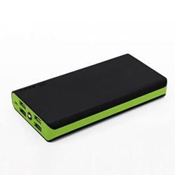 Power Bank Shell con linterna LED, puertos USB, 5 V, 2 A, cargador para teléfonos móviles y tabletas, color verde en oferta
