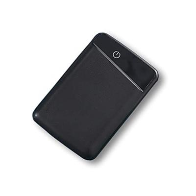 Power Bank, USB 10000 mAh batería carga caja de almacenamiento con pantalla LED digital sin batería para teléfonos celulares y tabletas - regalo negro