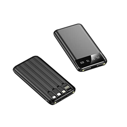 Power Bank 20000mAh Power Bank Cargador Portátil Batería Externa 2 USB LED Power Bank para Móviles y Tablets - Gift Black precio