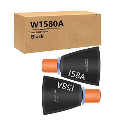 LLAK Compatible para HP 158A W1580A Tóner W1580A Cartucho para HP NS 1020W 1020 1020C MFP1005C 1005 1005W 2506DW de tóner Negro 2-Pack
