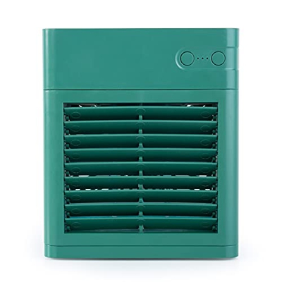 Refrigerador de aire, humidificación de escritorio USB portátil ventilador de aire acondicionado mecánico (verde)