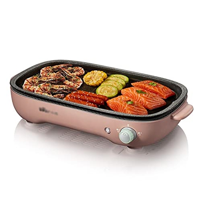 Kebab Grill Parrilla interior sin humo 1200W Pasada eléctrica de la parrilla eléctrica Remolque extraíble BBQ de la parrilla de la parrilla de la parr