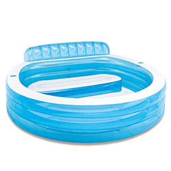 Bueuwe Piscina Hinchable Redonda con Respaldo y Asiento, 229 cm x 218 cm x 79 cm Summer Family Lounge Pool,229cm x 218cm x 79cm en oferta