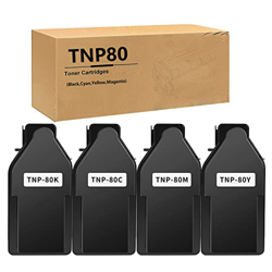 LLAK Compatible para Konica Minolta TNP80 Tóner AAJW132 AAJW432 AAJW332 Cartucho AAJW232 para Konica Minolta Bizhub C3320I Toner Printers (Negro, Cian precio