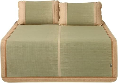 Alfombras para dormir de verano Colchón fresco de colchoneta, alfombrilla de paja Mats de verano for dormir Mat-Mat Splesable de doble cara con fundas