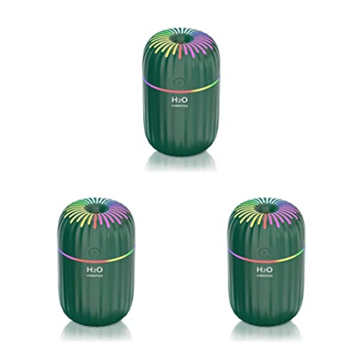 lmoikesz 3 Juegos de Humidificador de aire, aceite esencial, 300ml, difusor de Aroma para dormitorio con luz nocturna, generador de niebla recargable,