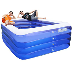 Piscina Hinchable Familiar Piscina Rectangular Piscina Infantil Grande Piscina Exterior e Interior Piscinas Grandes para jardín(Size:180x145x68cm) en oferta
