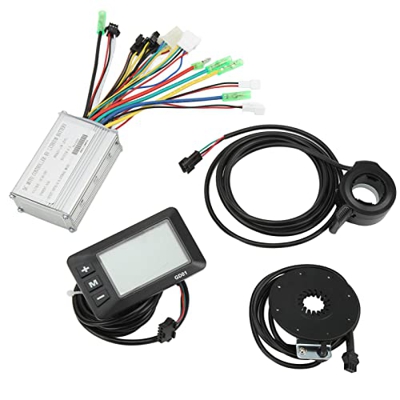 SHYEKYO Kit de Conversión de Bicicleta Eléctrica, Controlador de Motor de Bicicleta, Carcasa de Metal Resistente, Fácil de Ver, Buena Disipación de Ca