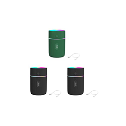 rongweiwang 3 Juegos de humidificador de aire portátil de 220ML, difusor recargable USB de bajo ruido, rociador de agua fría para el hogar y la sala d características