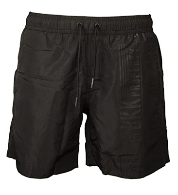 Bikkembergs Traje de baño para Hombre Boxer Piscina cordón Externo y Bolsillos Laterales artículo BKK1MBM08 Series Property BKK, Black, M
