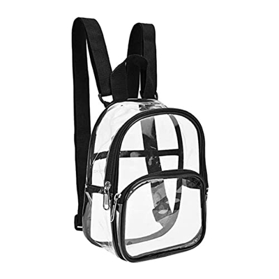 Mochila Transparente Mini Mochila Transparente PVC Mochila Impermeable Transparente Negro Transparente Mochila Pequeña Mochila Escolar Transparente Es