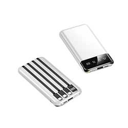 Power Bank 20000mAh Power Bank Cargador Portátil Batería Externa 2 USB LED Power Bank para Móviles y Tablets - Regalo Blanco precio