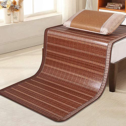 HCZS Alfombrilla de enfriamiento de ratán Grueso, Alfombrilla de bambú Mahjong carbonizada Transpirable Almohadilla de Dormir de Verano Suave para Esp en oferta