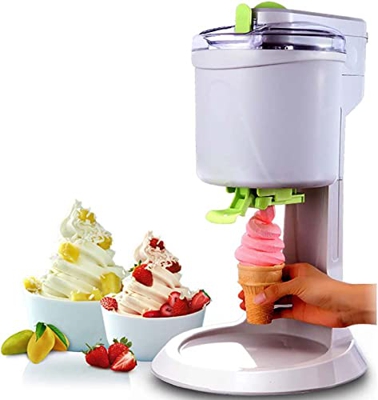 SmallDimple Máquina Helados Pequeña El Hogar A La Moda 1l Máquina Helados DIY Alta Capacidad Rápido Fácil Limpiar Suave Adecuado Hacer Una Variedad He