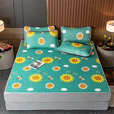 Colchoneta De Látex Fibra De Ratán Cojín De Dormir De Refrigeración Colchón Respirable Plegable De Seda De Hielo Dormir De Refrigeración De Verano,G,1