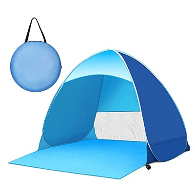 DYXIA Carpa de playa emergente, protección UV 50+ Refugio de carpa de playa automático con protección contra el viento en la habitación extendida dela