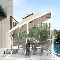GRYYP Sombrillas cuadradas para Patio, mosquiteras con Puerta con Cremallera, para sombrilla Escritorio 7 a 10 pies y mesas Patio al Aire Libre, sombr en oferta
