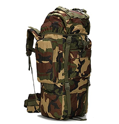 HAMIQI Mochila de senderismo grande 65L Mochila MOLLE impermeable Mochila expandible para acampar Viajar Mochila táctica militar para hombres y mujere