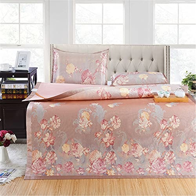 HCZS Colchoneta De Mimbre para Dormir De Verano, Colchón De Refrigeración Plegable De Doble Cara De Tres Piezas para Colchones De Cama Doble De Dormit