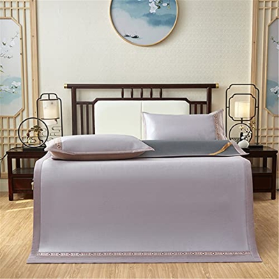 HCZS Estera de Dormir refrescante de Verano, Estera de bambú de enfriamiento Almohadilla de Aire Acondicionado Duradera Plegable de Doble Cara de 3 Pi